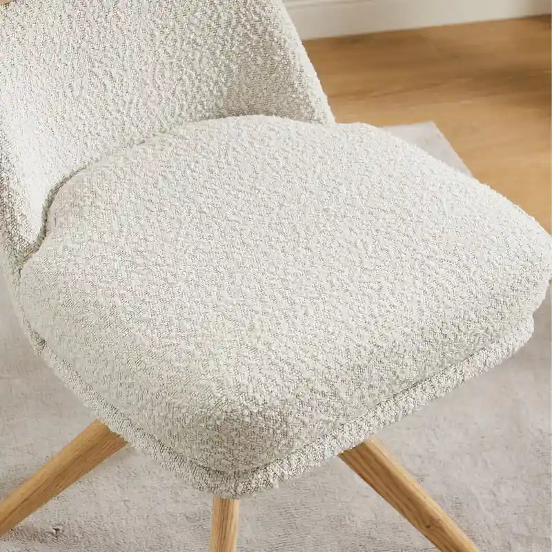 Sedia da scrivania girevole senza braccioli verde/bianco sporco/grigio/giallo/marrone lino per 1 persona