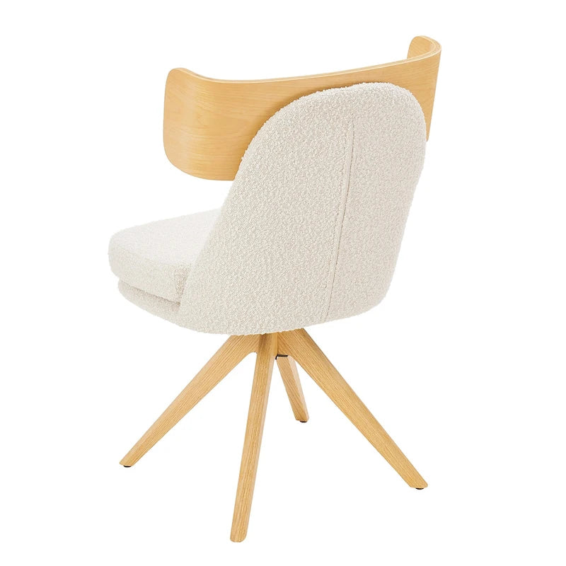 Sedia da scrivania girevole senza braccioli verde/bianco sporco/grigio/giallo/marrone lino per 1 persona