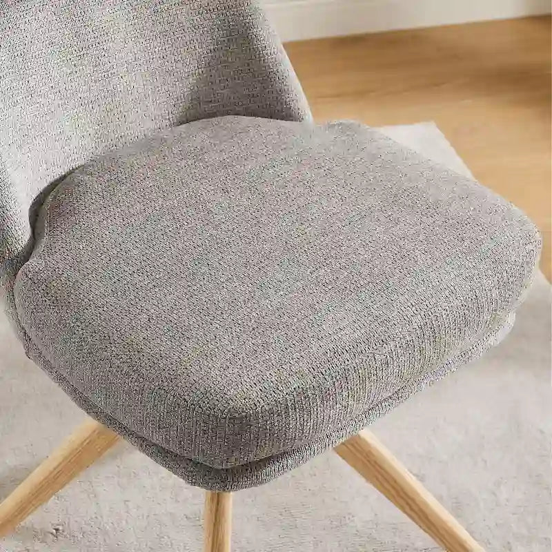 Sedia da scrivania girevole senza braccioli verde/bianco sporco/grigio/giallo/marrone lino per 1 persona