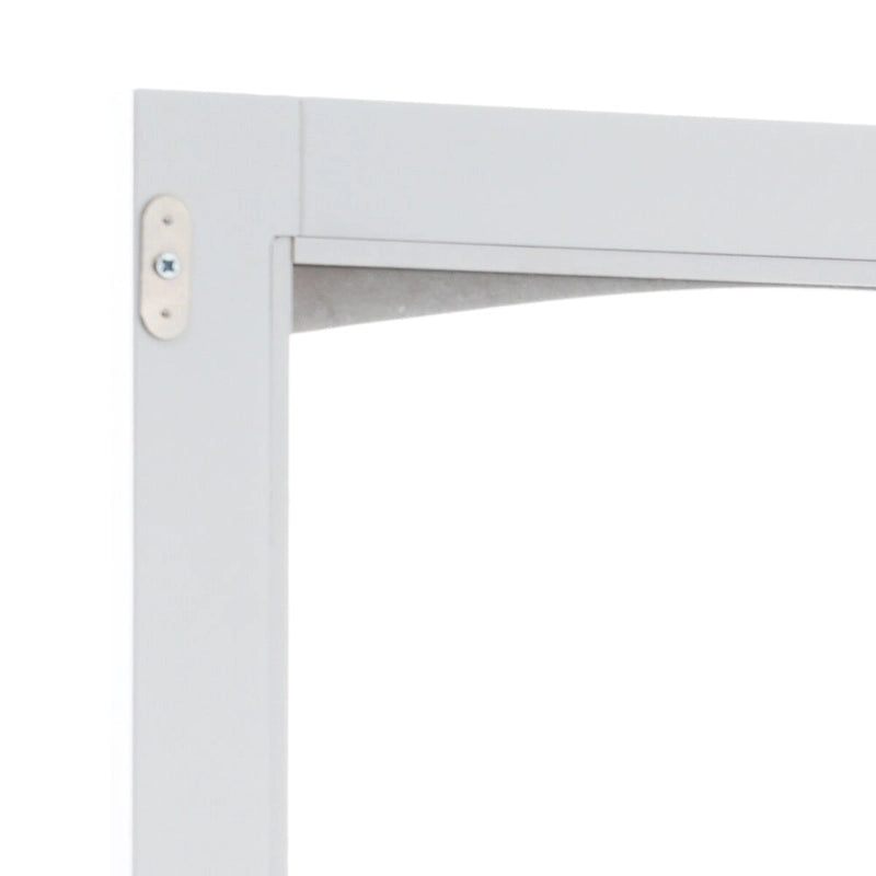 Armadietto alto da bagno bianco/nero con ante in vetro, 1 persona