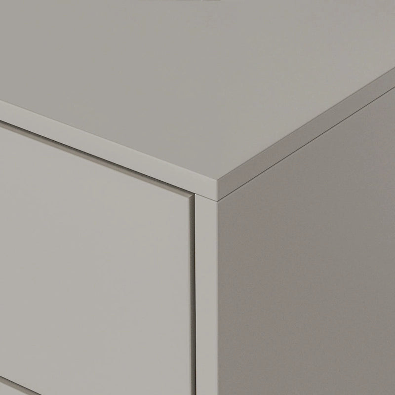 Cassettiera a 5 cassetti laccata lucida – Tortora chiaro / Bianco / Nero pianoforte, Stile moderno, Per 1